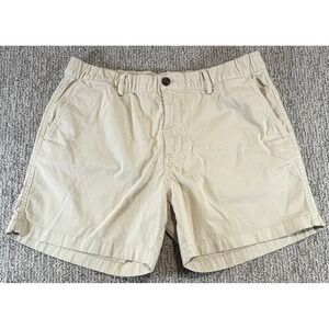 Bear Bottom Shorts Mens XL Beige Cotton Stretch 5.5" Inseam Elastic Waist Pocket